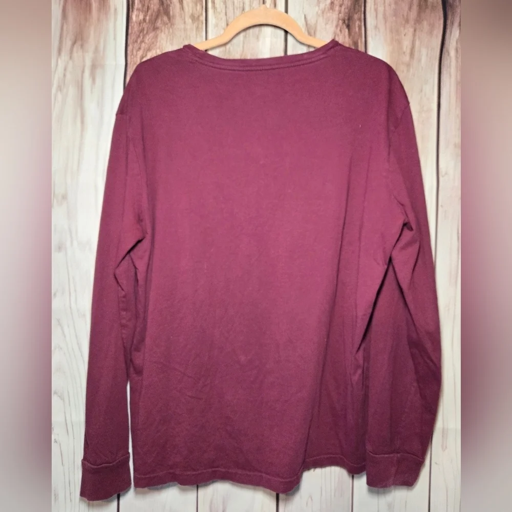 Polo by Ralph Lauren Men's Burgundy Long Sleeve Shirt Size Large